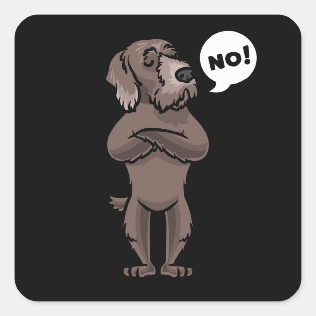 Stubborn Pudelpointer Square Sticker (Front)