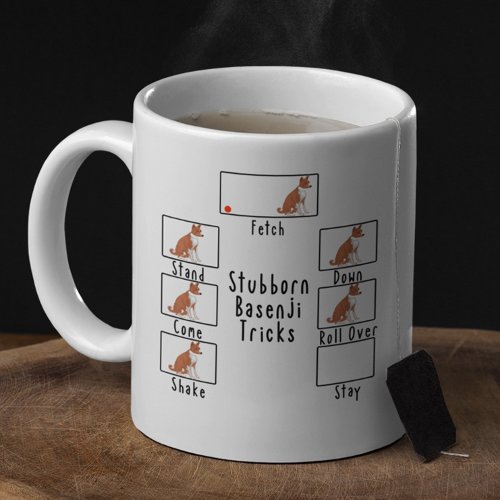 Stubborn Red Basenji Tricks Dog Coffee Mug