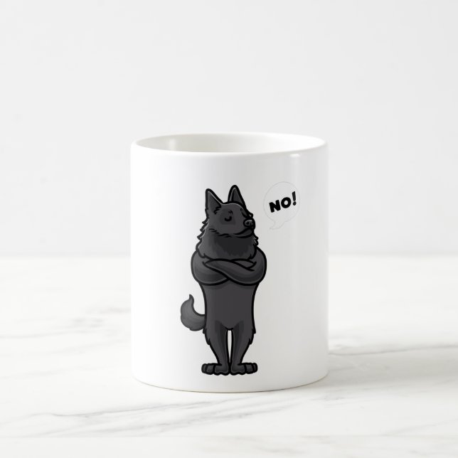 Stubborn Schipperke Dog funny Coffee Mug (Center)