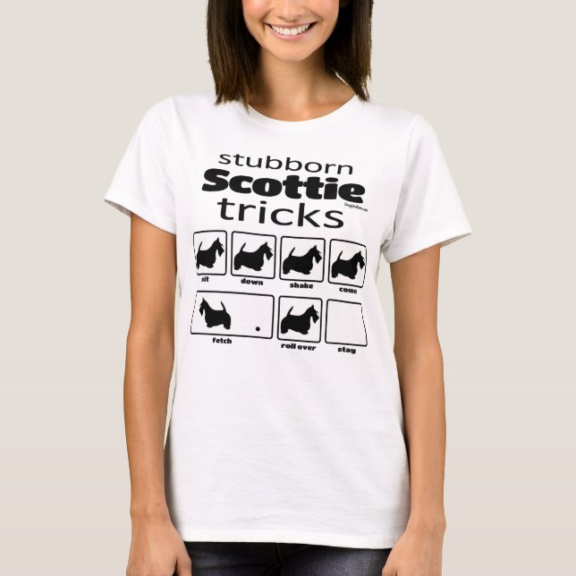 Stubborn Scottie Tricks T-Shirt (Front)