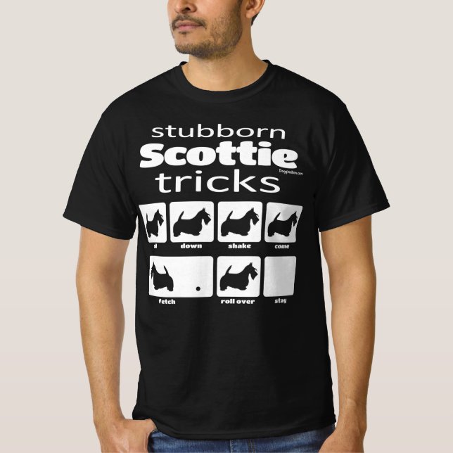 Stubborn Scottie Tricks T-Shirt (Front)