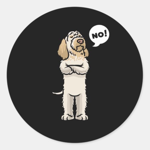 Stubborn Spinone Italiano Dog Classic Round Sticker