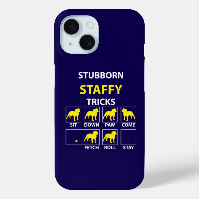 Stubborn Staffy Tricks Case-Mate iPhone Case (Back)