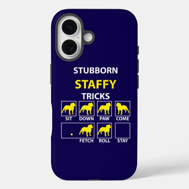 Stubborn Staffy Tricks Case-Mate iPhone Case (Back)