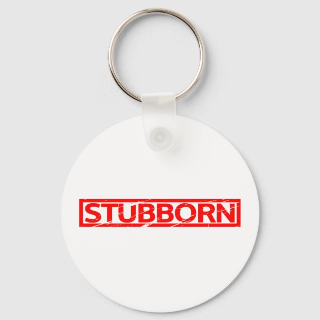 Stubborn Stamp Keychain (Front)