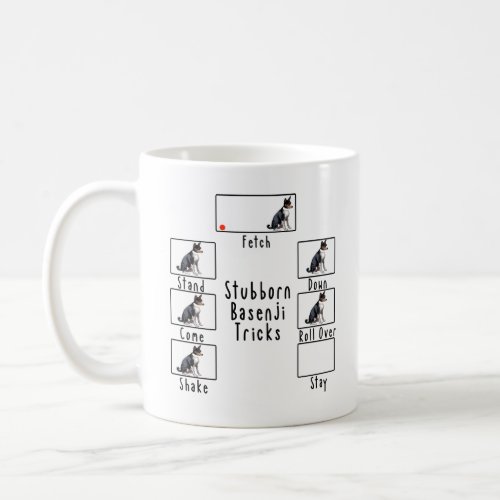 Stubborn Tri Basenji Tricks Dog Coffee Mug