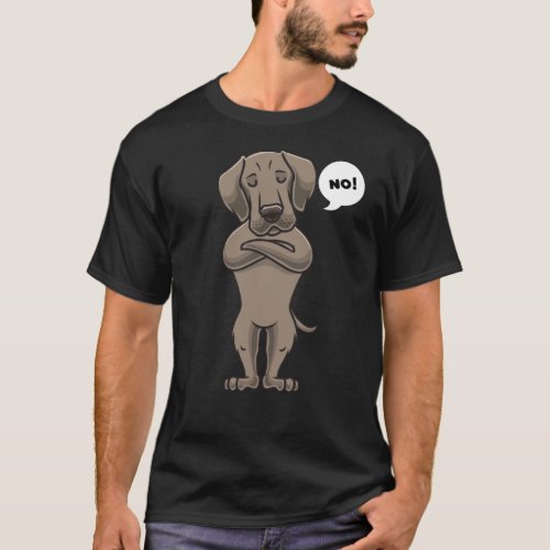 Stubborn Weimaraner dog T_Shirt