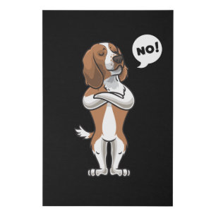 Stubborn Welsh Springer Spaniel Faux Canvas Print