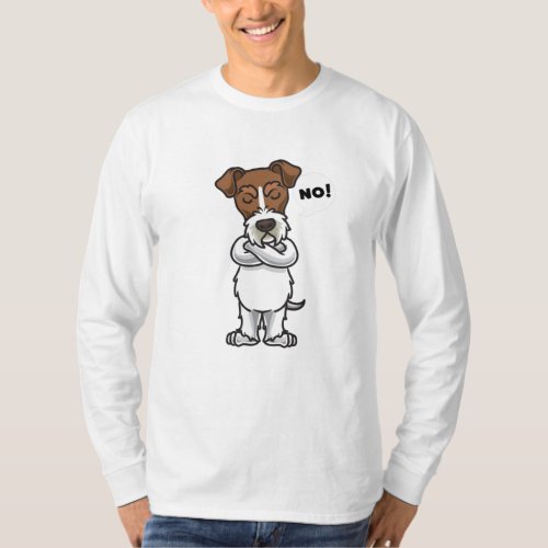 Stubborn Wire Fox Terrier Dog T_Shirt