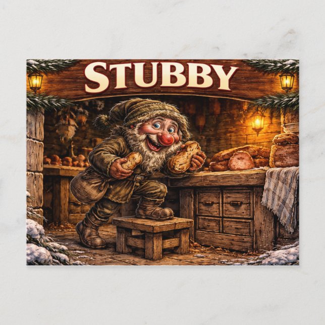 Stubby Icelandic  Yule Lad Postcard (Front)