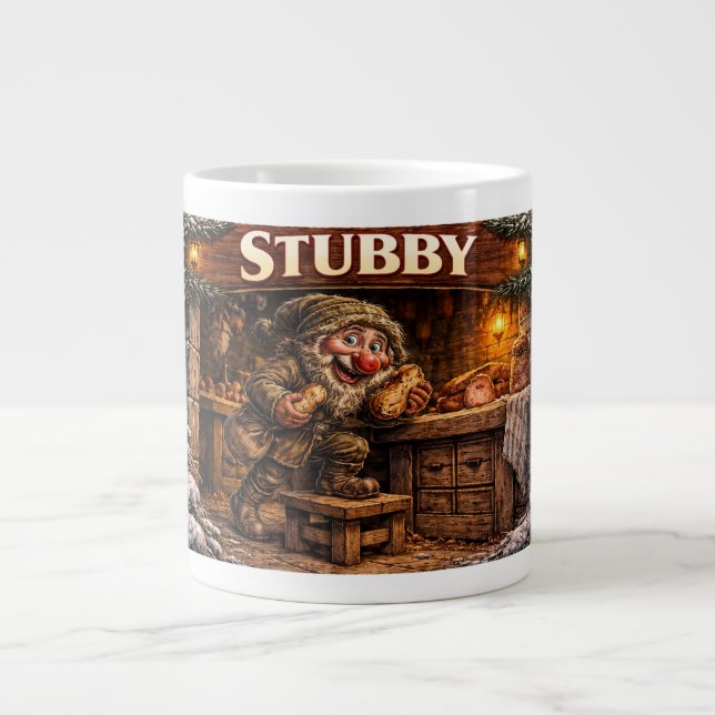 Stubby Icelandic  Yule Lad Postcard Giant Coffee Mug (Front)