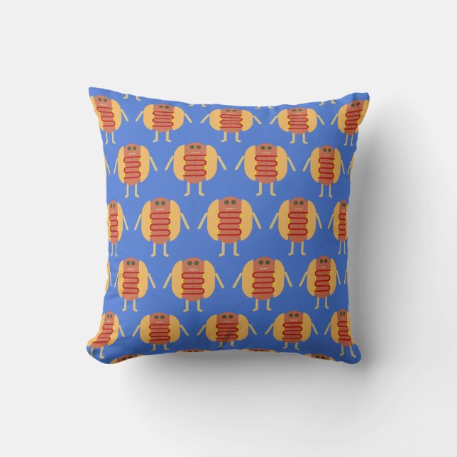 Stubby Lil Weenie Throw Pillow (Front)