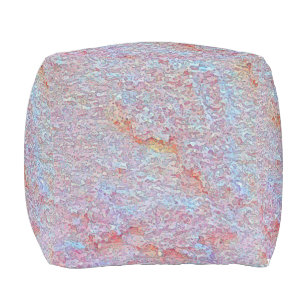 Stucco Blue Mist Outdoor Pouf