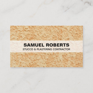 Stucco Business Card Plastering Wall Contractor