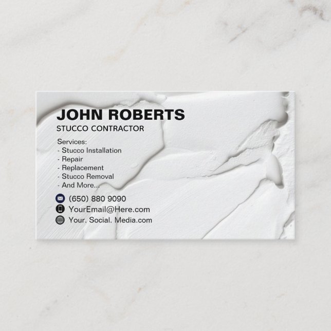 Stucco Construction Business Card (Front)