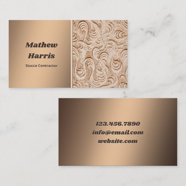 Stucco Contractor Business Card (Front/Back)