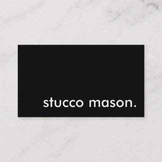 stucco mason. business card