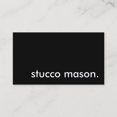 stucco mason business card