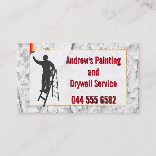 Stucco Painting Service Colorful Budget Value New Business Card