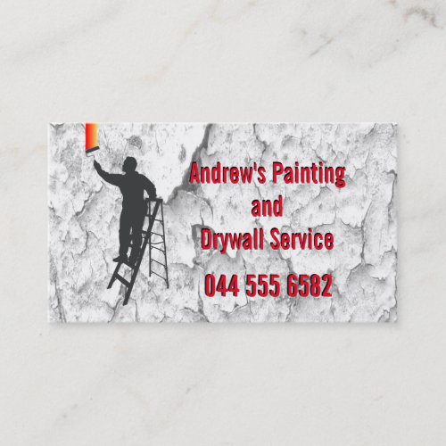 Stucco Painting Service Handyman Home Repair Fab Business Card