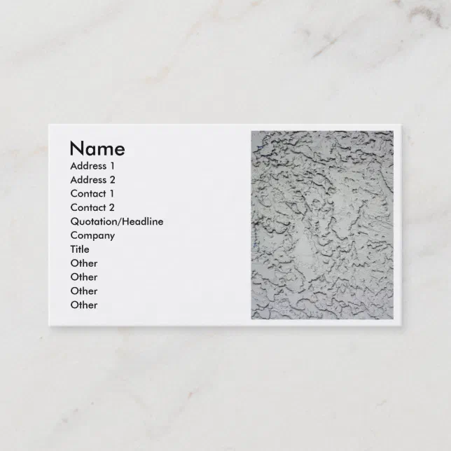 Stucco plaster wall background texture business card | Zazzle