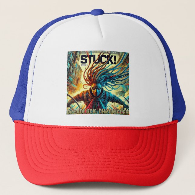 STUCK! DREADLOCK CHRONICLES ISSUE 4 COVER TRUCKER HAT (Front)