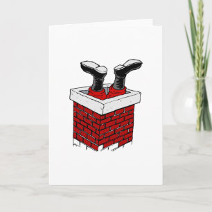 Stuck in Chimney Holiday Card