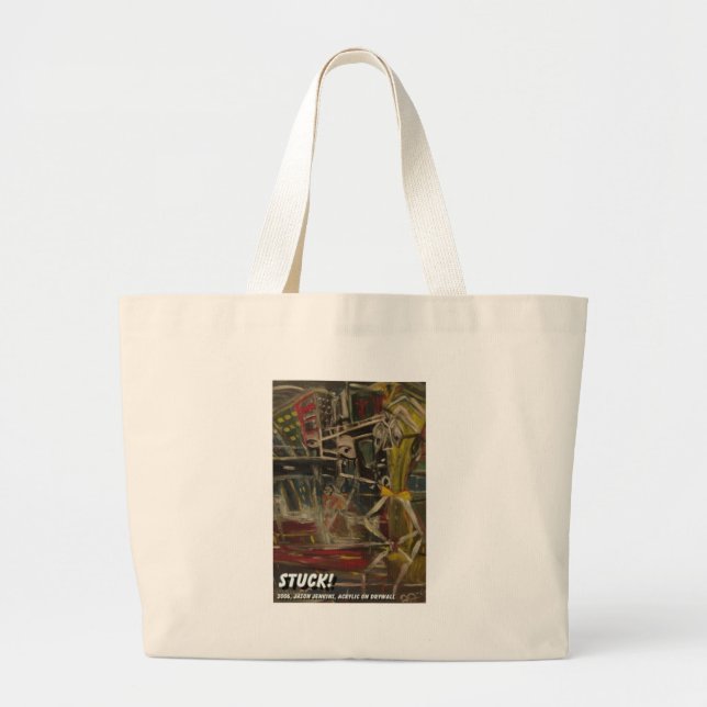 Stuck Large Tote Bag (Front)