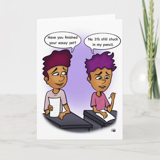 Stuck  letterpress thank you card (Front)