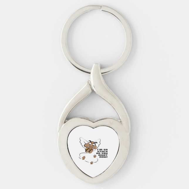 Stuck On You Clean Minimal Style  Keychain (Front)