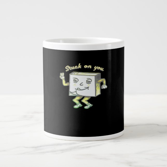 Stuck On You Post It Minimal Modern Style  Giant Coffee Mug (Front)