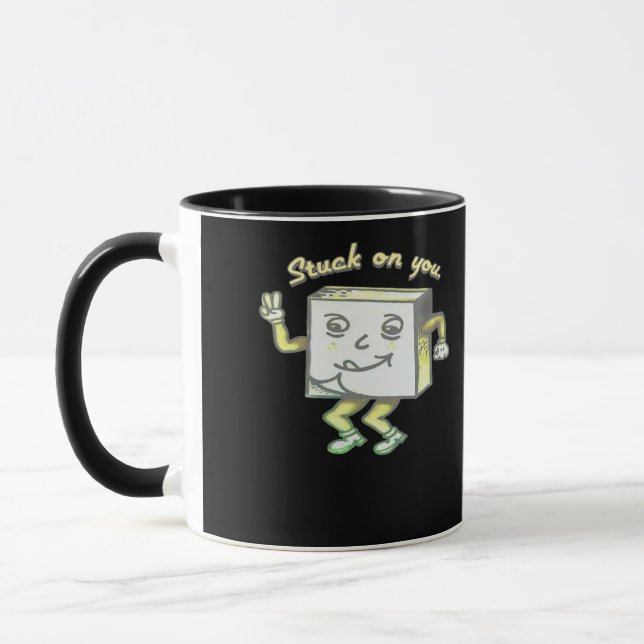 Stuck On You Post It Minimal Modern Style  Mug (Left)
