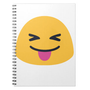 Stuck out tongue closed eyes Emoji Notebook