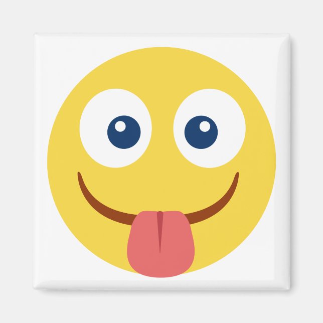Stuck Out Tongue Emoji Magnet (Front)