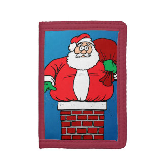 Stuck Santa (Customize it!) Trifold Wallet