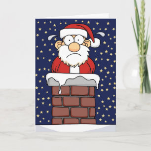 Stuck Santa Holiday Card