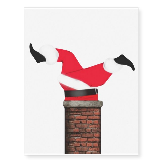 Stuck Santa Temporary Tattoos (Front)