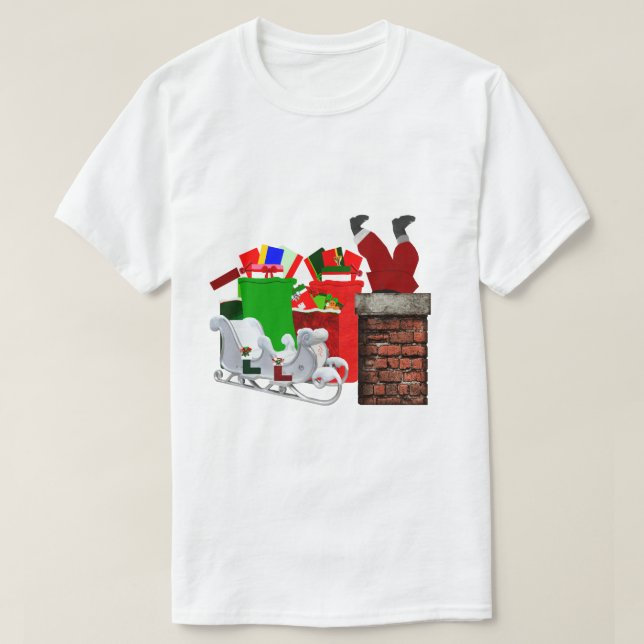 Stuck Santa Unisex T-Shirt (Design Front)