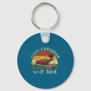 Stud Canadian Wolf Funny Loon Bird Loons Meme Humo Keychain