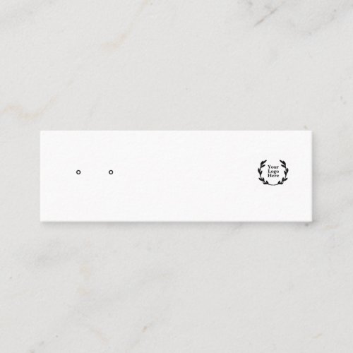 Stud Earring Display Card | White Jewelery Display