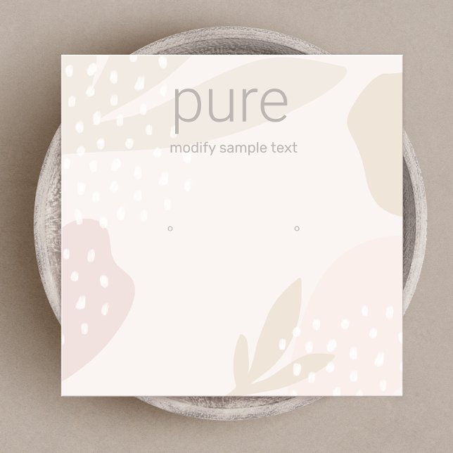 Stud Earring Pastel Shapes  Display Square Business Card (Creator Uploaded)