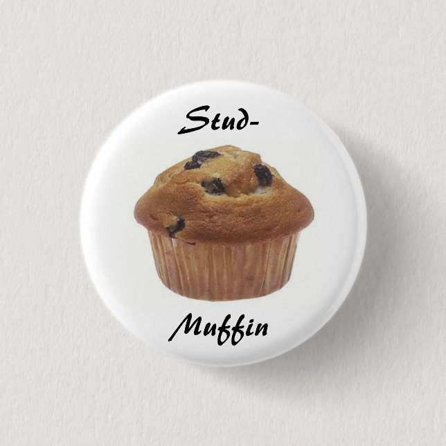 Stud-Muffin badge Pinback Button (Front)