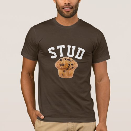 stud muffin cupcake muffin graphic funny design T_Shirt