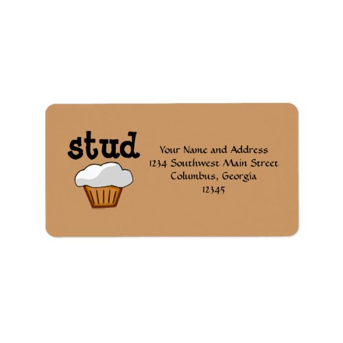 Stud Muffin Cute Funny Baked Good Label