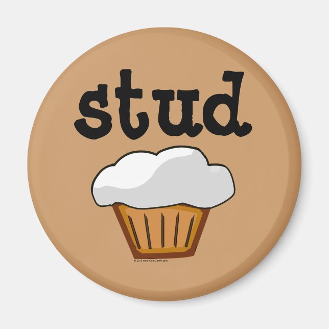 Stud Muffin, Cute Funny Baked Good Magnet (Front)