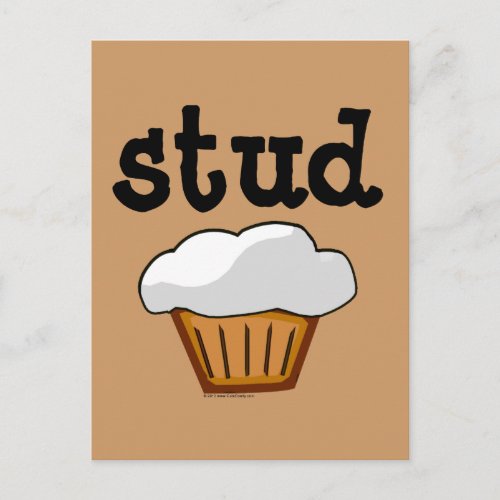 Stud Muffin Cute Funny Baked Good Postcard