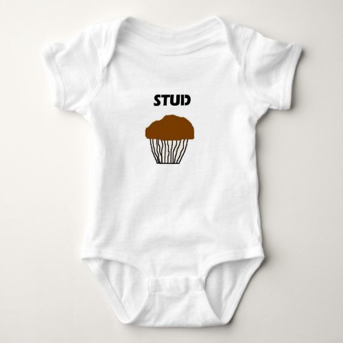 Stud muffin for boys baby bodysuit
