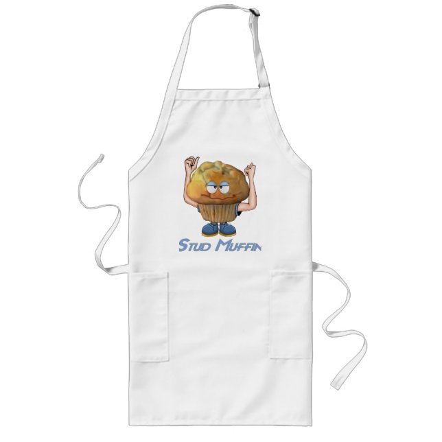 Stud Muffin Humor Long Apron (Front)