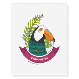 Stud Puffin bird Temporary Tattoos