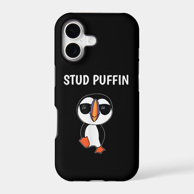 Stud Puffin Funny Bird Iphone Case (Back)